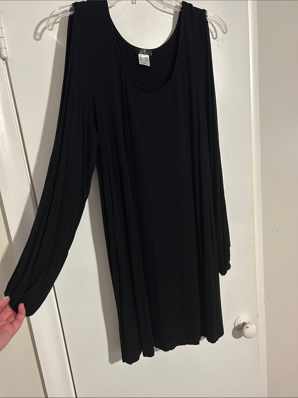 VENUS Black Long Sleeve Tunic Top